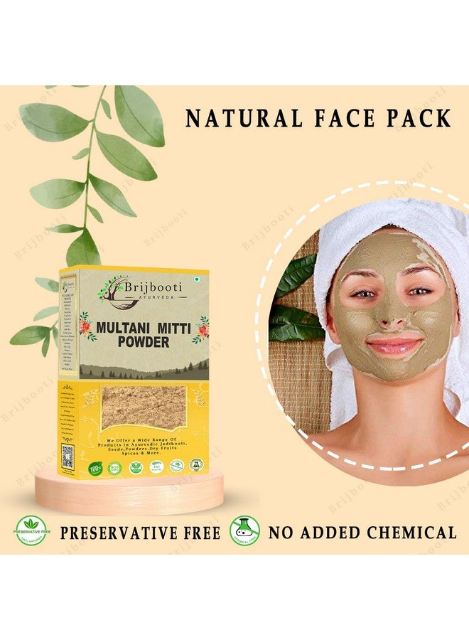 BrijBooti Multani Mitti Face Pack For Oil Control & Acne -(250 Gr) - Suits All Skin Types | Hydrating & Glowing | 100% Natural Bentonite Clay Powder | Multani Mitti Powder For Skin. - Image 2