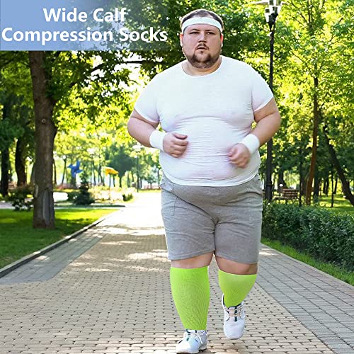 LEVSOX Plus Size Compression Socks Wide Calf Men&Women 20-30 mmhg Knee High Extra Large Graduated Black Compression Socks for Nurse, Medical, Diabetic, Atheletic, Travel - Image 5