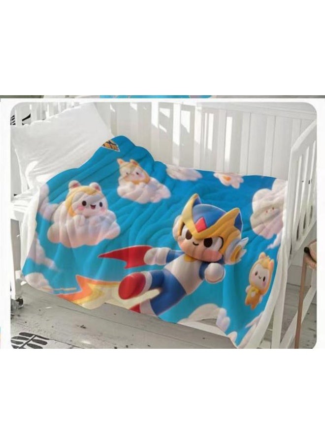 general Children's or student cartoon flannel thin blanket (warm and comfortable, suitable for sleep, games) 100cm*150cm - 305 - Image 3