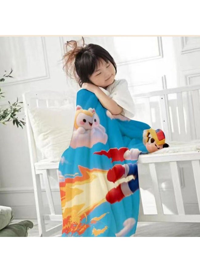 general Children's or student cartoon flannel thin blanket (warm and comfortable, suitable for sleep, games) 100cm*150cm - 305 - Image 4