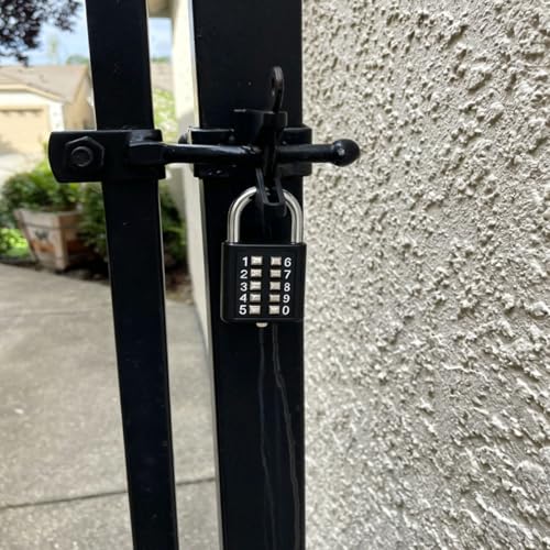 TEMEILI MIONI 10 Digit Push Button Combination Padlock, 5 Digit Locking Mechanism, Black - Image 2
