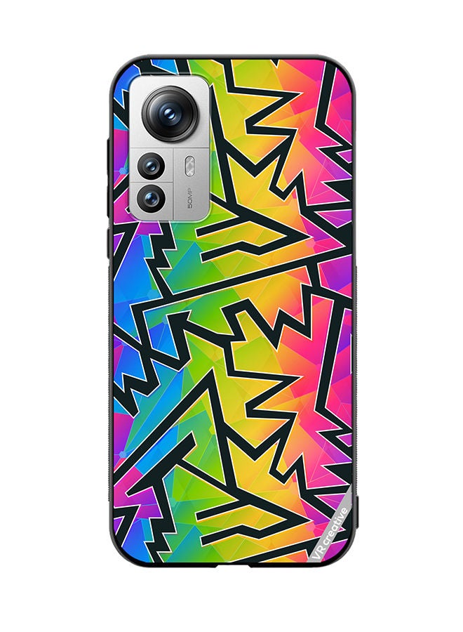 VR CREATIVE Protective Case Cover For Xiaomi 12X Multicolor Geometric Design - Image 1