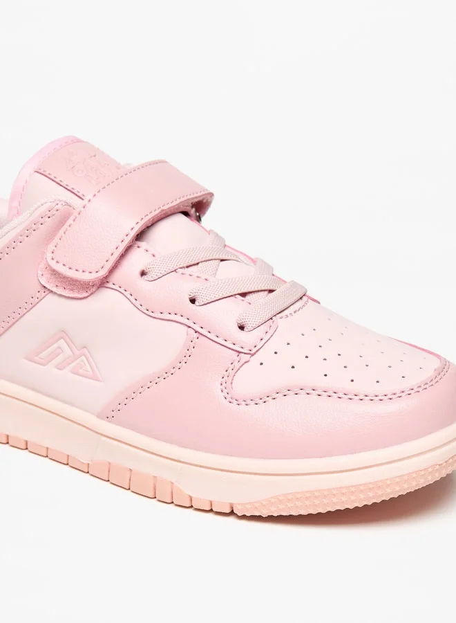 شو اكسبرس Girls Panelled Sports Shoes With Hook And Loop Closure