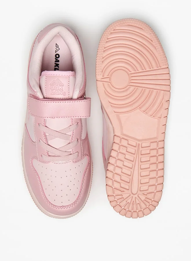 شو اكسبرس Girls Panelled Sports Shoes With Hook And Loop Closure