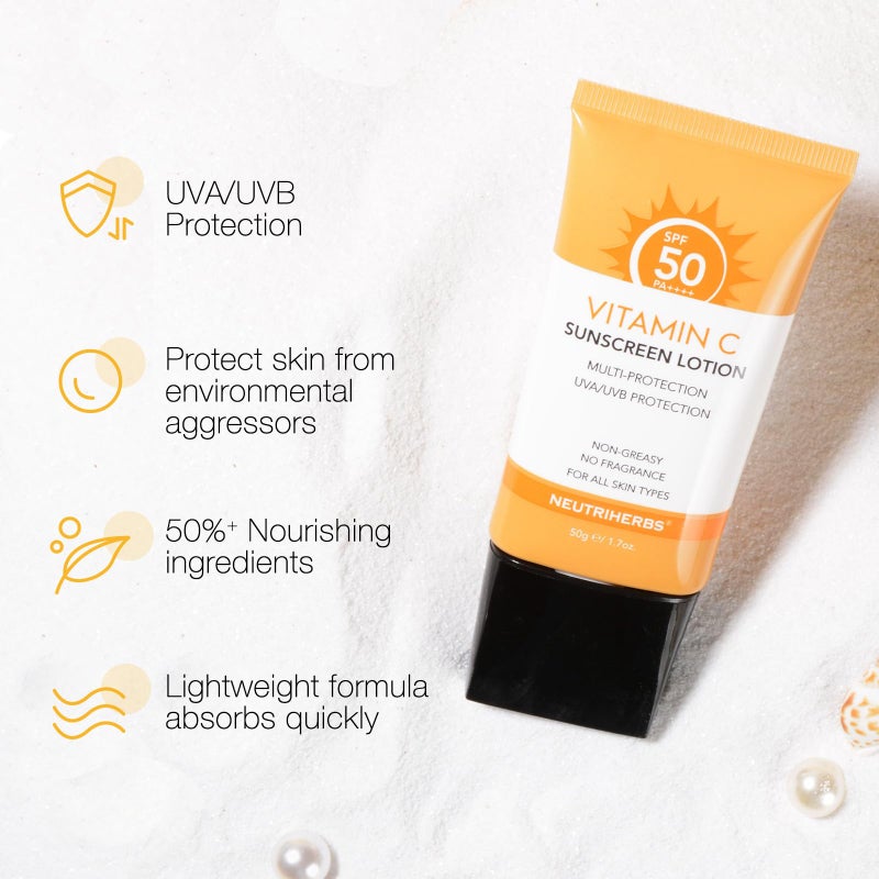 NEUTRIHERBS كريم واقي الشمس NEUTRIHERBS ملون SPF 50 للوجه والجسم، لوشن واقي من الشمس PA++++، طيف واسع، واقي شمس للوجه بفيتامين E وفيتامين C، واقي شمس للسفر - Image 4