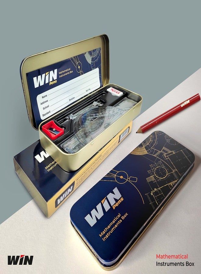 Win Geometry Box Set | Girls & Boys | School Box Kit | Mathematical Drawing Instruments | Geometry Box for Students | Mechanical Pencil | Ideal for School Office & Business Use | Stationery Items - Image 4