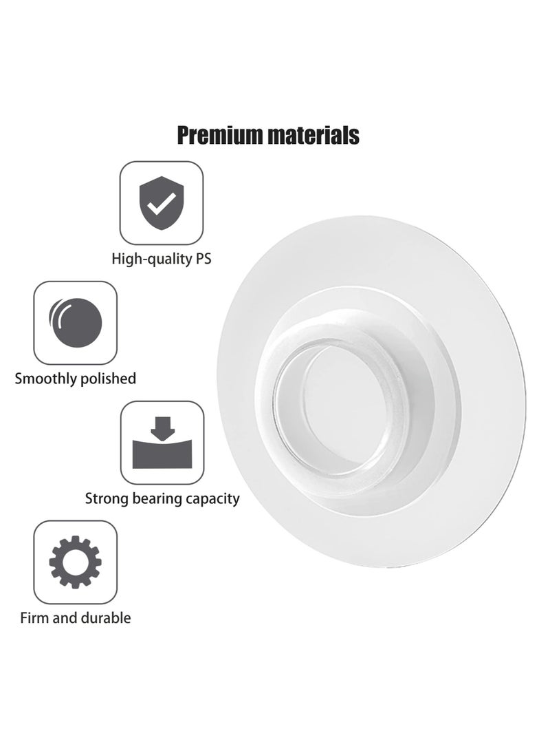 Excefore Self Adhesive Telescopic Rod Holder, Mounted-Free Shower Curtain Pole Support, No Drilling Clothes Bar Bracket, Multipurpose Tension Retainer, Non Displacement, Strong Bearing, Capacity, 4pcs  - Image 2