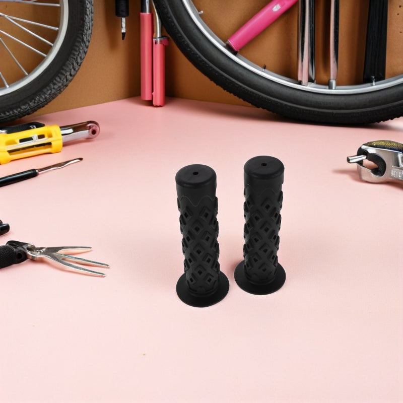4pcs Bike Handlebar Grips: Non- Handlebar Grips Comfortable Ergonomic For Beach Scooter Foldable Mountain Tricycle Black - Image 3