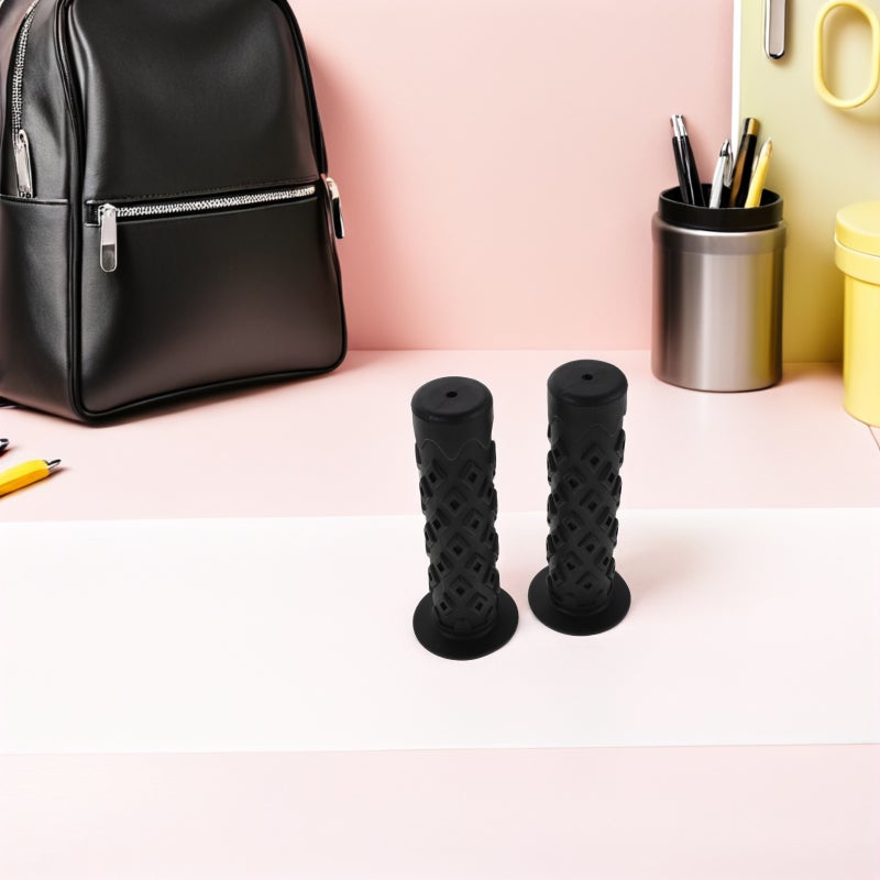 4pcs Bike Handlebar Grips: Non- Handlebar Grips Comfortable Ergonomic For Beach Scooter Foldable Mountain Tricycle Black - Image 2