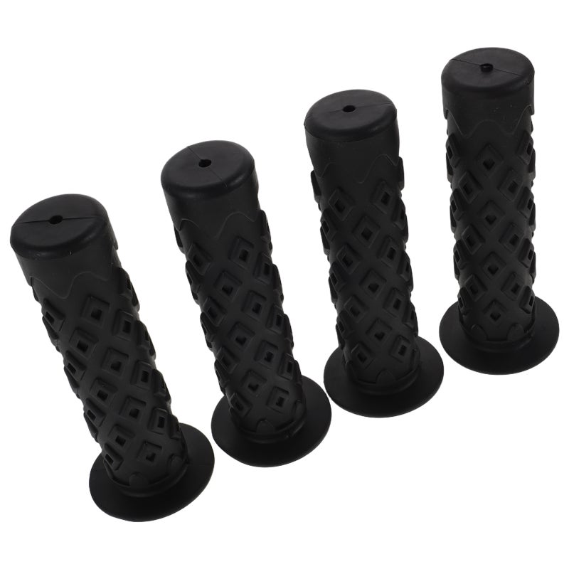 4pcs Bike Handlebar Grips: Non- Handlebar Grips Comfortable Ergonomic For Beach Scooter Foldable Mountain Tricycle Black - Image 1