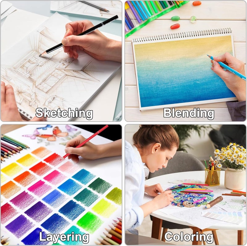 KALOUR 72 Count Colored Pencils for Adult Coloring Books, Soft Core,Ideal for Drawing Blending Shading,Color Pencils Set Gift for Adults Kids Beginners - Image 4