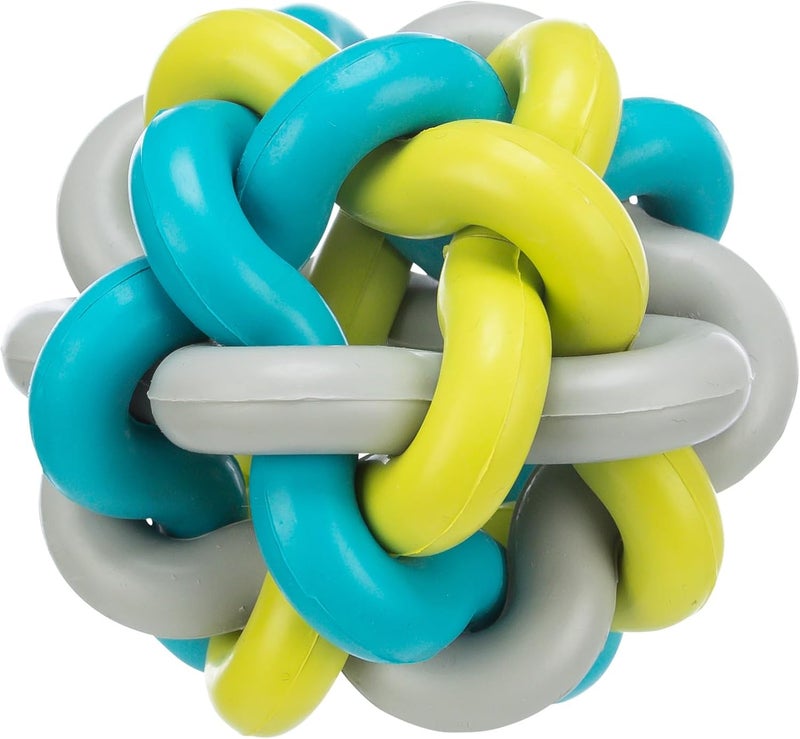 Trixie Colourful Knotted Rubber Ball Dog Toy - 7CM