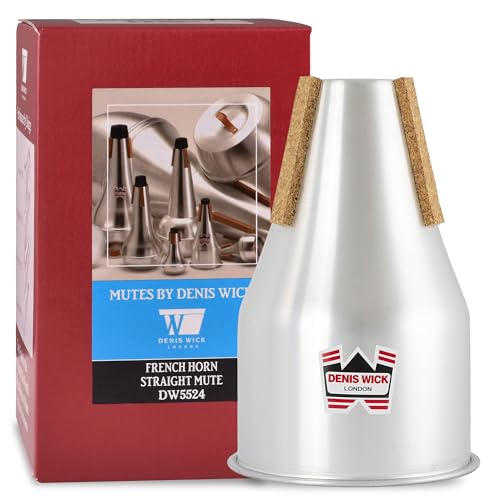 Denis Wick Straight Mute for French Horn, 5524 - Hand-Spun Aluminum Mute with Natural Cork - Brilliant Tone, Reliable Intonation, Tight-Bell Fit for Practice or Performance - 7.48 x 4.53 x 4.53 Inches - Image 1
