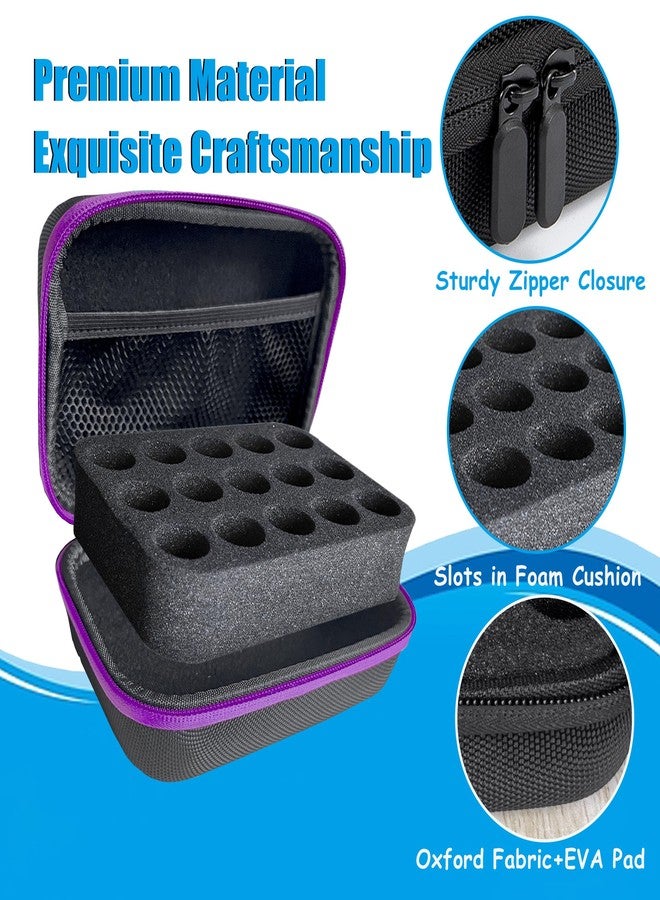 FAUDRECRO Insulin Vial Peptide Storage Case for Fridge with 15 Slots, 10ml Vials, Diabetic Cooler Injection Travel Protector Case, Vial Carrying Holder Organizer Handbag with Mesh Bag,Zipper (Purple) - Image 2