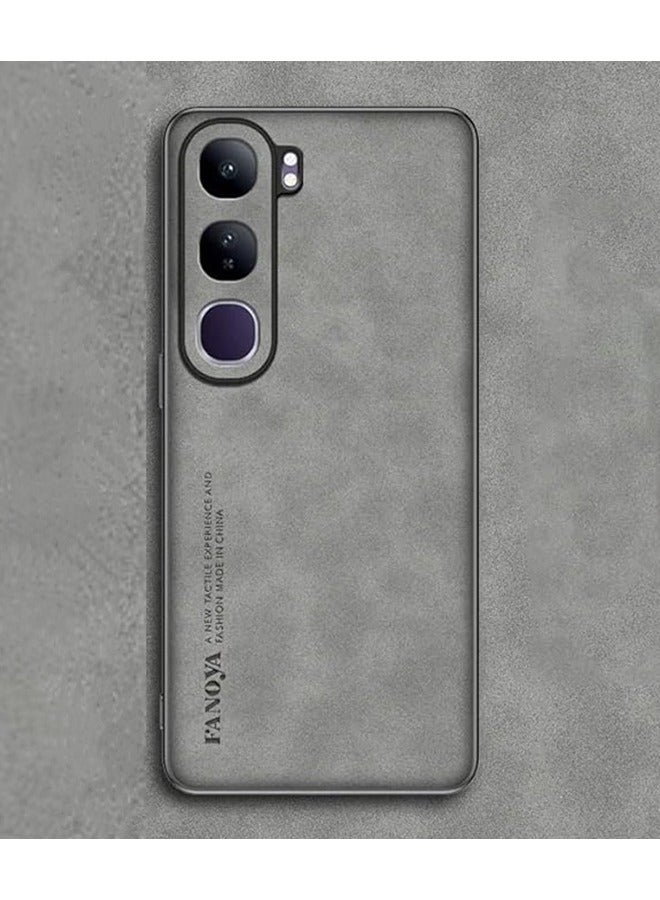 Case for VIVO V40 Lite 5G, Shockproof Case, Anti-Fall Drop Protection, PU+TPU+PC High Quality Materials, Cover Bumper Built-in Metal Plate for VIVO V40 Lite 5G (Grey) - Image 1