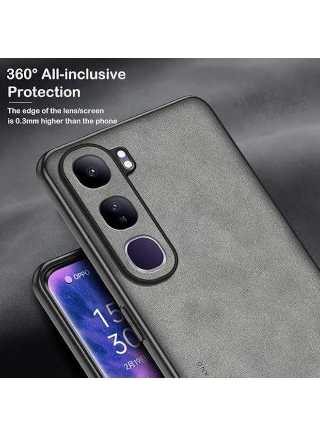 Case for VIVO V40 Lite 5G, Shockproof Case, Anti-Fall Drop Protection, PU+TPU+PC High Quality Materials, Cover Bumper Built-in Metal Plate for VIVO V40 Lite 5G (Grey) - Image 2