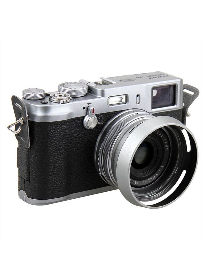 JJC LH-JX100 Silver Metal Lens Hood Adapter Ring for Fujifilm X100 X100S X100T Replace AR-X100 - Image 3