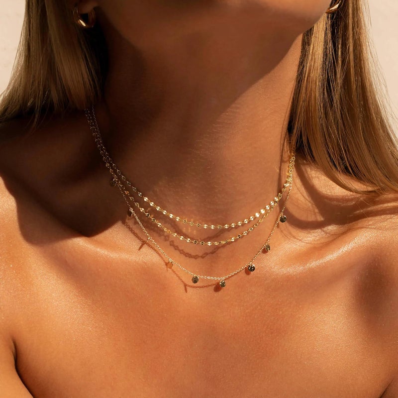 BAYLAY Gold Chain for Women - 18K Gold Plated Chain Necklace Woman Dainty Gold Necklace for Women Gold Jewelry Gifts Size 16 inch - Image 4