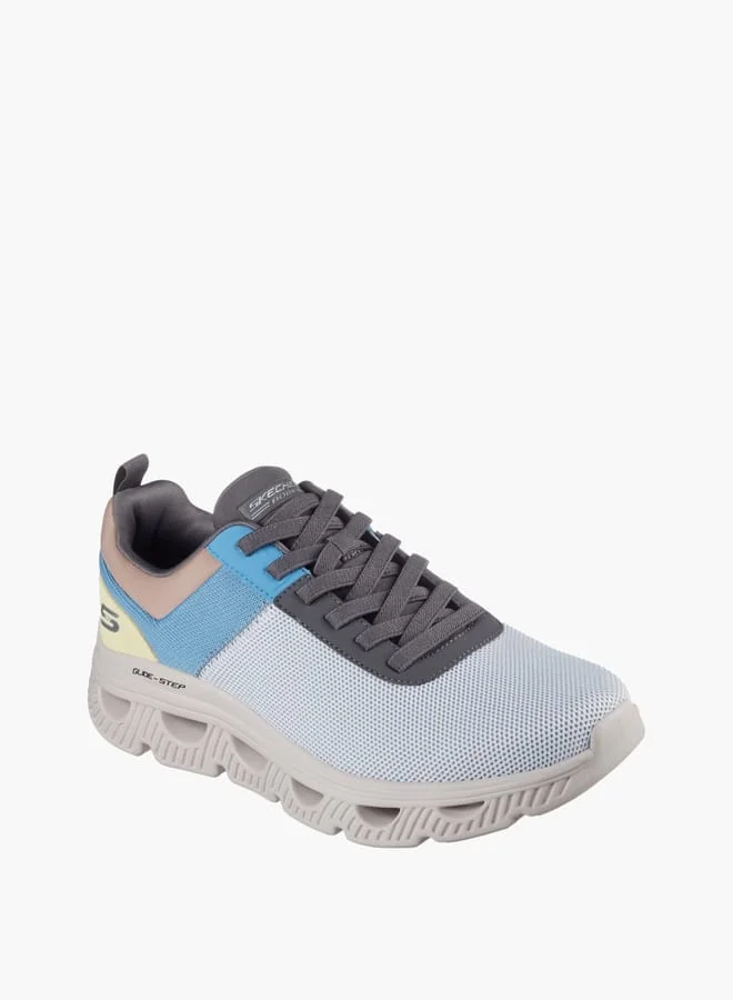 سكيتشرز Men's Colourblock Sports Shoes with Lace-Up Closure  - ARC WAVES
