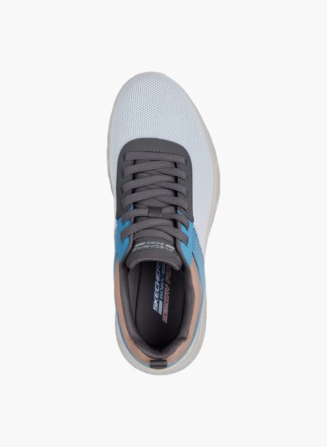 SKECHERS Men's Colourblock Sports Shoes with Lace-Up Closure  - ARC WAVES