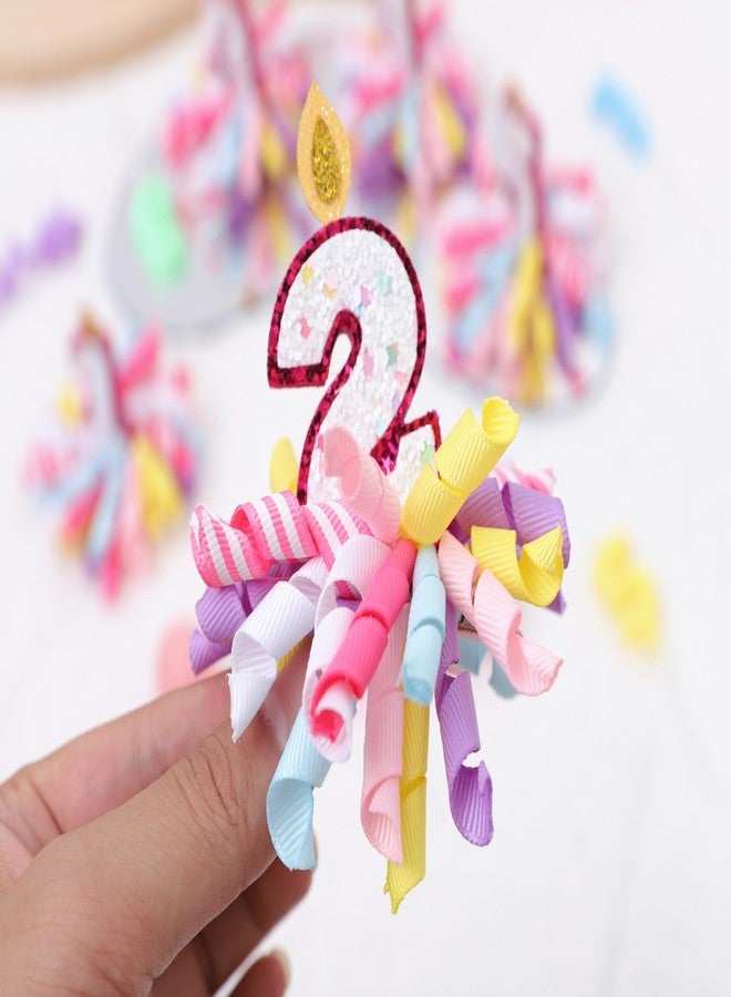 Agkvw 2nd Birthday Korker Hair Bow - 2nd Birthday Candle Number Hair Accessories, Second Birthday Girl Hair Clips, 2nd Birthday Hair Bow - Image 4