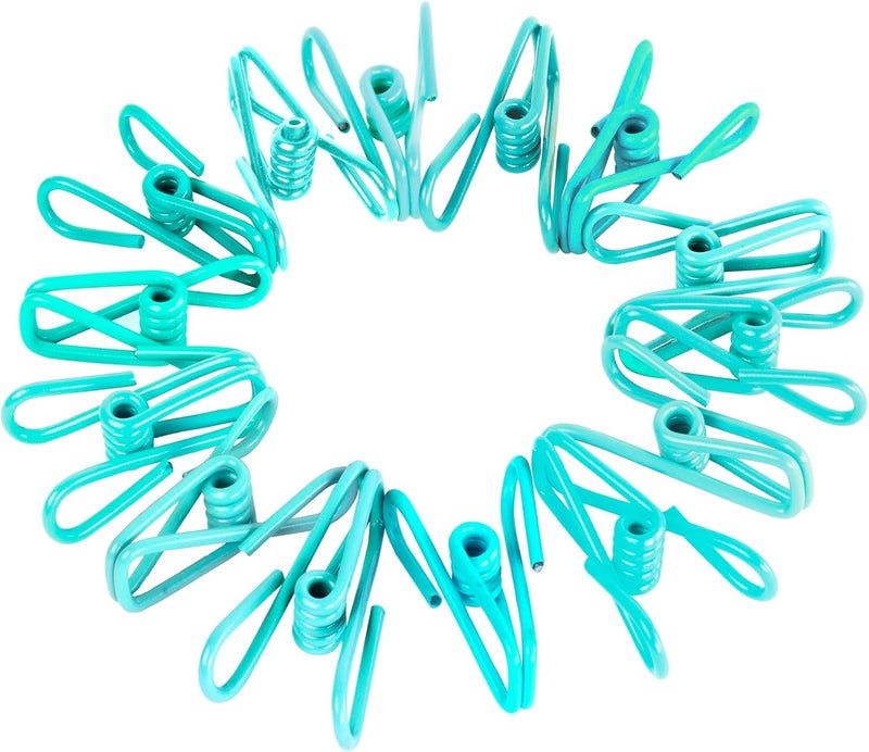 Riveda 30 Pack Blue Chip Bag Clips for Food - PVC 2 Inch Coated Sealer for Sealing Food - Paper Holder, Clothesline Clip for Laundry Hanging, Kitchen Bags, Multipurpose Clothes Pins - Image 1