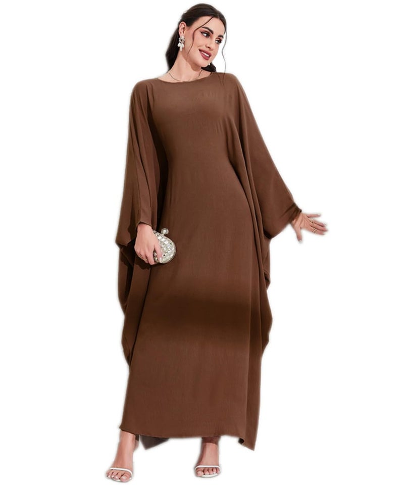 MedeShe عباءة ميد شي النسائية المحتشمة مع حزام قابل للتعديل بحجم كبير (قهوة، مقاس واحد) - Image 1