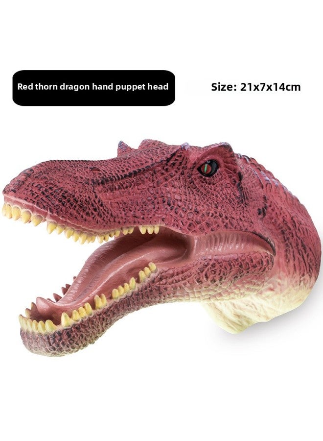Science And Education Cognitive Gloves Model Simulation Dinosaur Marine Animal Children Interactive Entertainment Hand Doll Toy-Color:X309 Spinosaurus Hand Couple Head (Red) 186.7G - Image 1