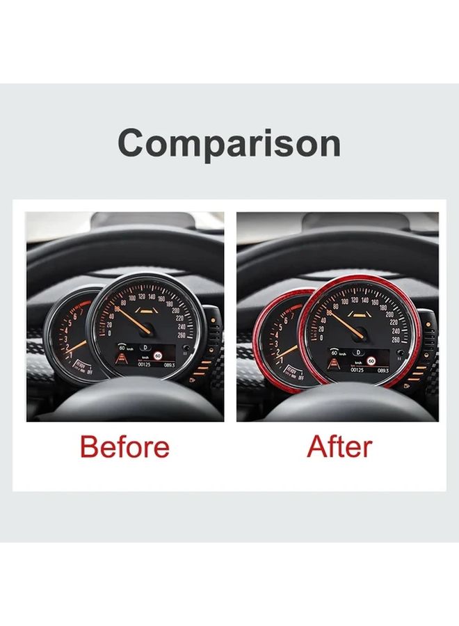 Black Tachometer Decorative Ring Stickers Automatic Car Interior Strip Replacement - Image 4