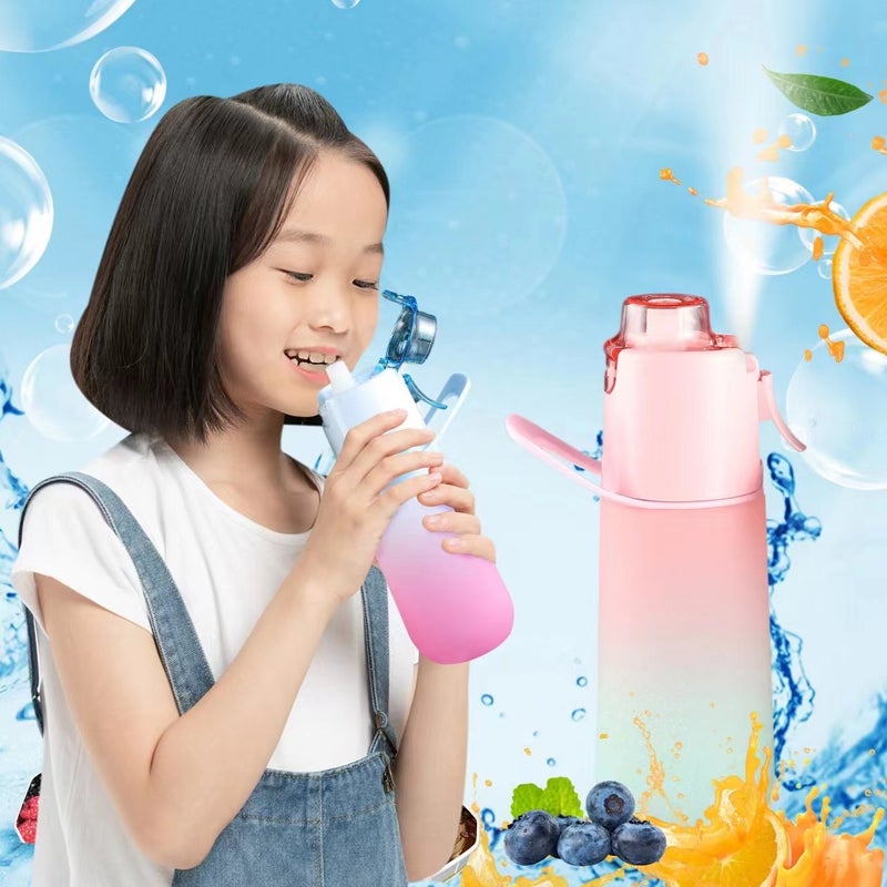 Matte Pink Scented Spray Water Bottle 750ml - Hydrating Cooling Sports Bottle with Fragrance - Image 2