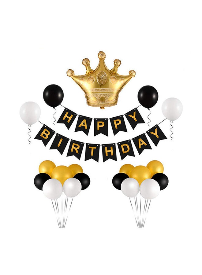 Sharpdo High Quality Decorative Foil Party Balloons With Happy Birthday Banner - Image 2