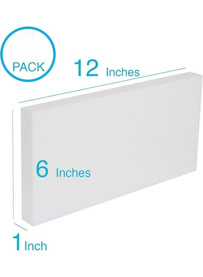 كرافت ماجيك مجموعة من 4 كتل من الفوم الحرفي 6×12×1 بوصة | ألواح ستيروفوم EPS لبناء المجسمات الفنية، النمذجة، ترتيب الزهور، مشاريع المدارس والحرف اليدوية - Image 3