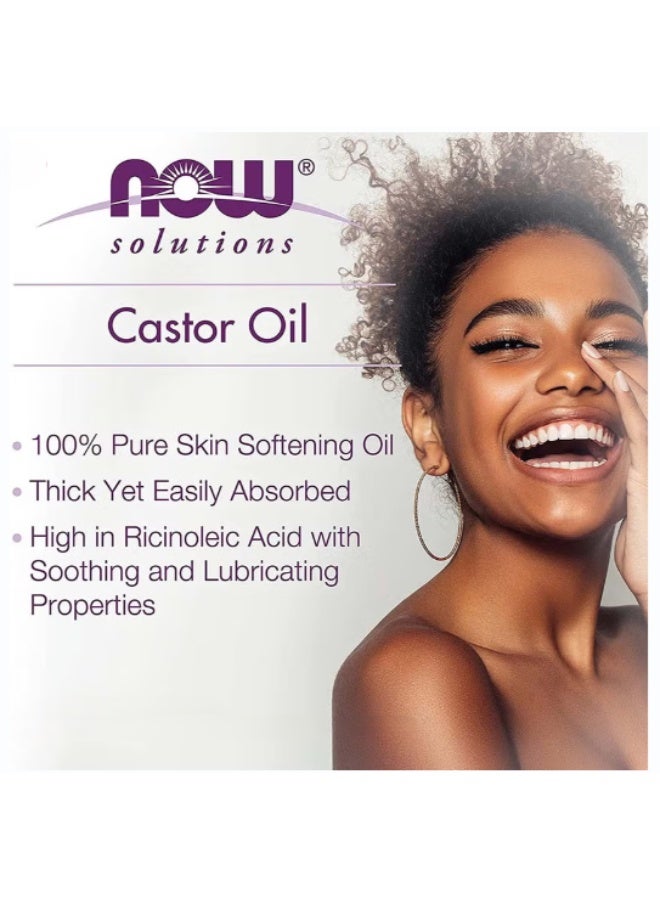 NOW Solutions Castor Oil 100% Pure 118ml | Natural Skin Softener & Moisturizing Oil - Image 2
