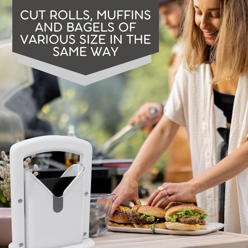 Divik NonSlip Base and Finger Protection Design Bagel Holder Effortless Bagel Slicer Holder Durable Bagel Cutter Slicer 1Pcs - Image 2