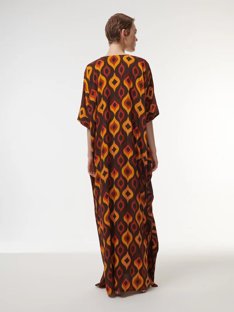 leem Ikat Printed Kaftan