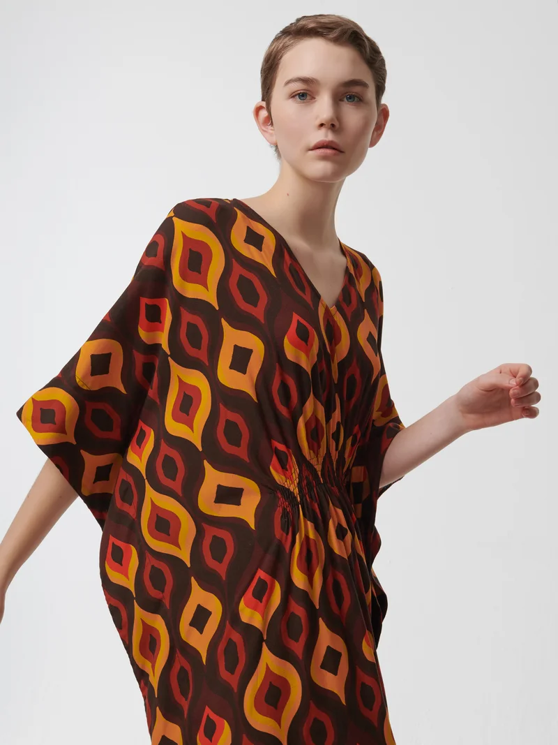 leem Ikat Printed Kaftan