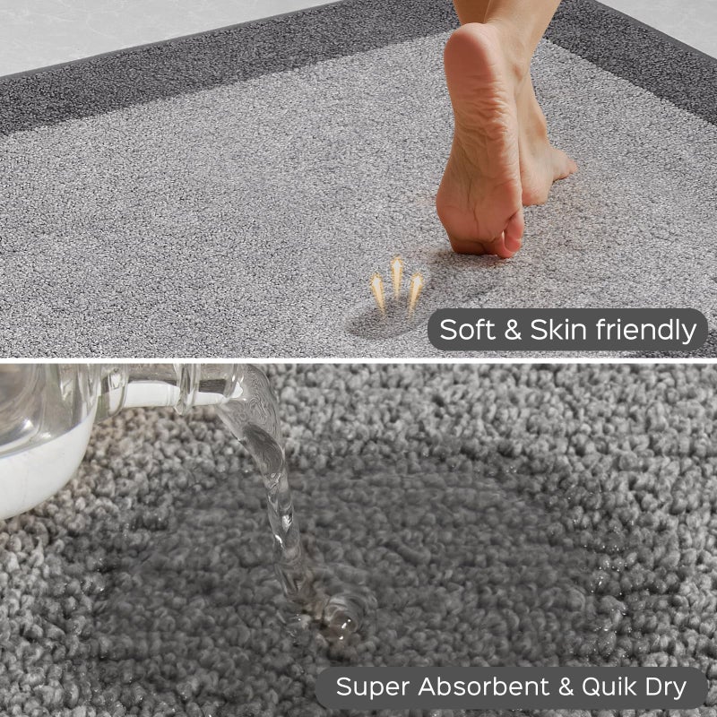 DOMUSTEX Machine Washable Kitchen Rug 24" x 84", Non Slip Kitchen Mat for Floor, Absorbent Entrance Runner Rug for Bedroom, Hallway, Bathroom, Door (Roll Packing) - Image 2