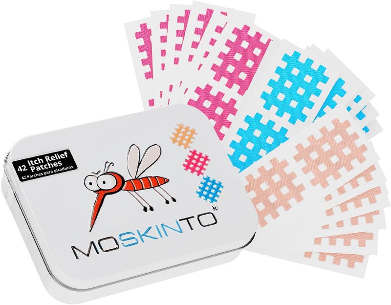 Moskinto The Original Mosquito Itch Relief Patches for Kids & Adults, Bug Bite Patches Soothe Swelling & Itching, Anti Itch Bug Bite Relief, Suction Tool Alternative, Family Pack, 42 Count - Image 1