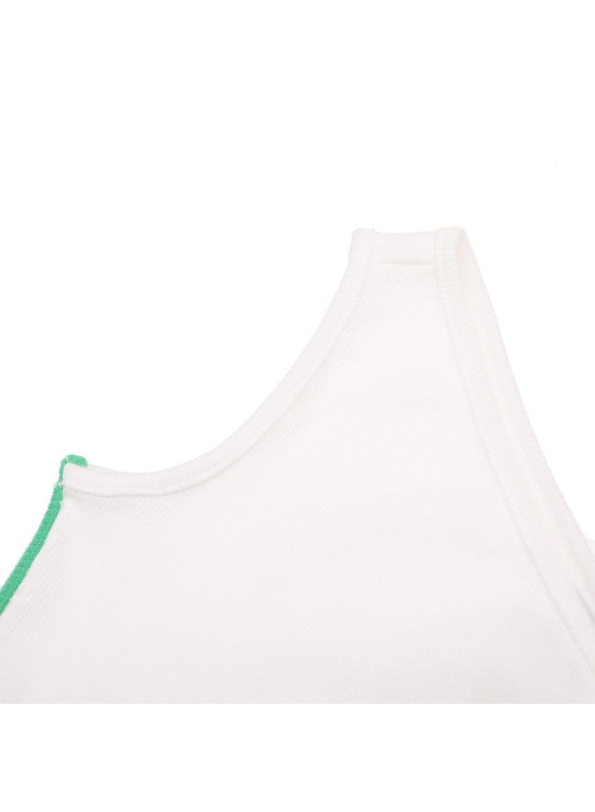 Zara kids' Slim-fit Elastic Single-shoulder Color-block Ribbed Tank Top With Heart Decor - Image 5