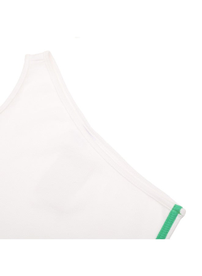 Zara kids' Slim-fit Elastic Single-shoulder Color-block Ribbed Tank Top With Heart Decor - Image 4