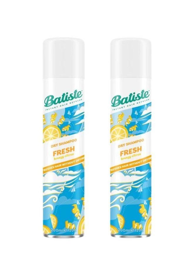 Batiste Dry Shampoo Fresh 200ml Twin Pack 