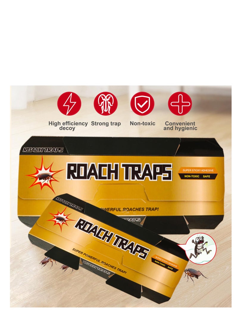 Roach Trap Sticky Glue Traps for Cockroaches and Bugs - Long-Lasting, Strong Adhesive, Non-Toxic, No Bait Needed, 20 Pack - Eliminate Pests Without Chasing Them with Your Shoe! - Image 3