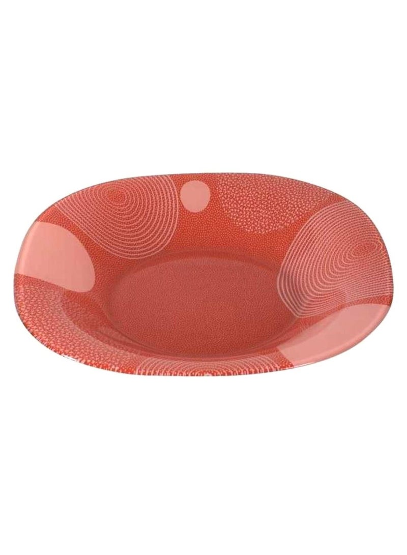 Luminarc طبق حلوى لومينارك أحمر 18.2 × 18.2 سم - Image 2