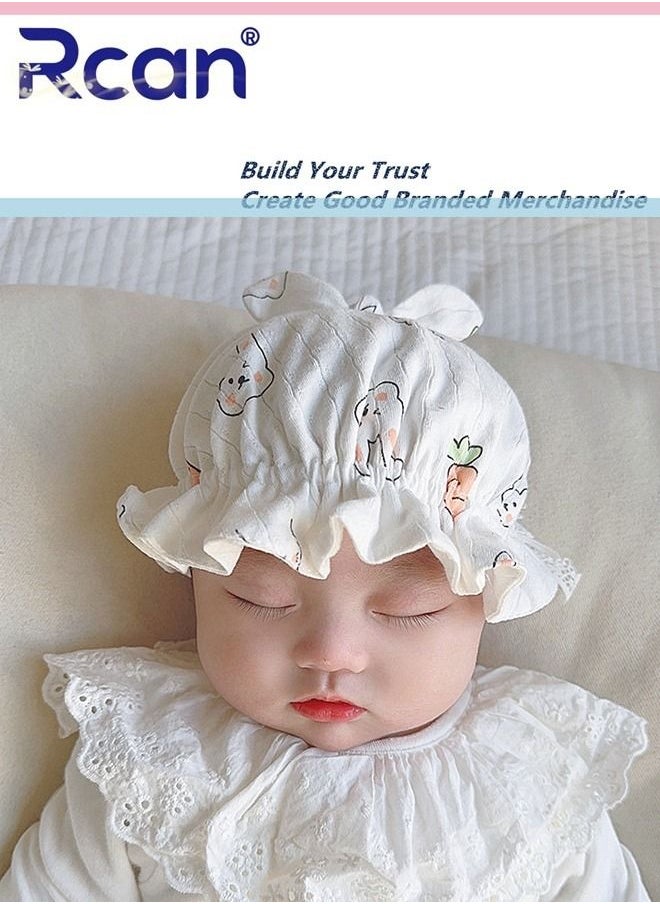 Rcan Baby Cotton Windproof Sunscreen Hat Rabbit Carrot Decoration Hat 0-1 Years Old Baby  - Image 1