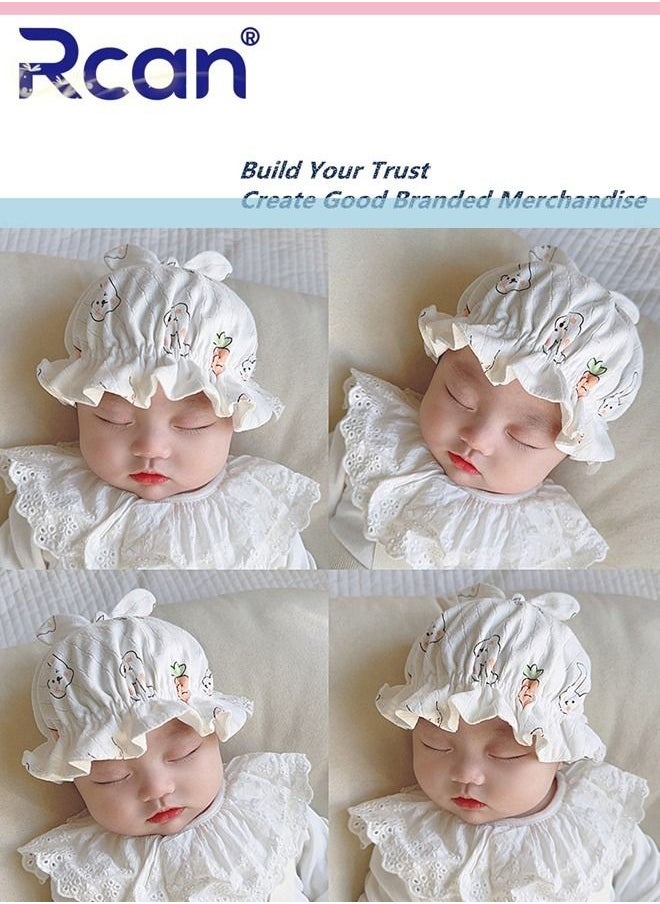 Rcan Baby Cotton Windproof Sunscreen Hat Rabbit Carrot Decoration Hat 0-1 Years Old Baby  - Image 2