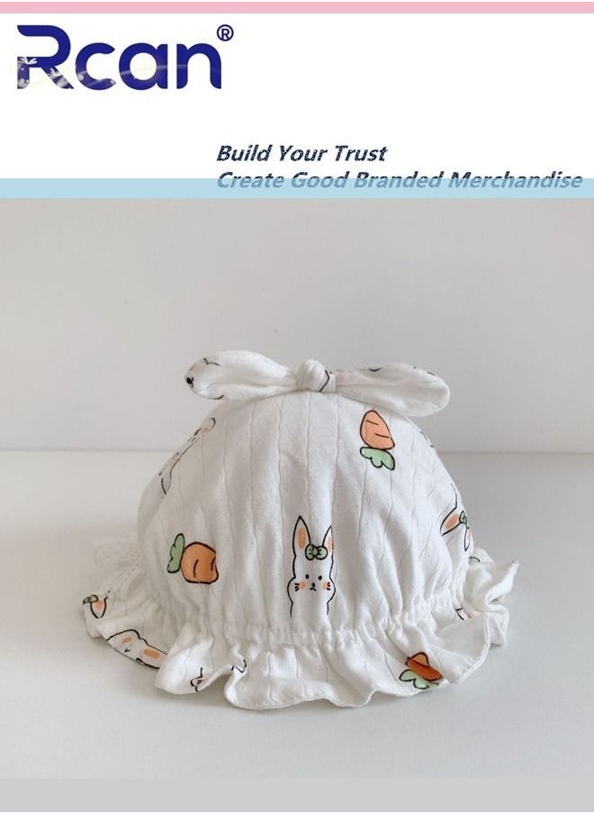 Rcan Baby Cotton Windproof Sunscreen Hat Rabbit Carrot Decoration Hat 0-1 Years Old Baby  - Image 3