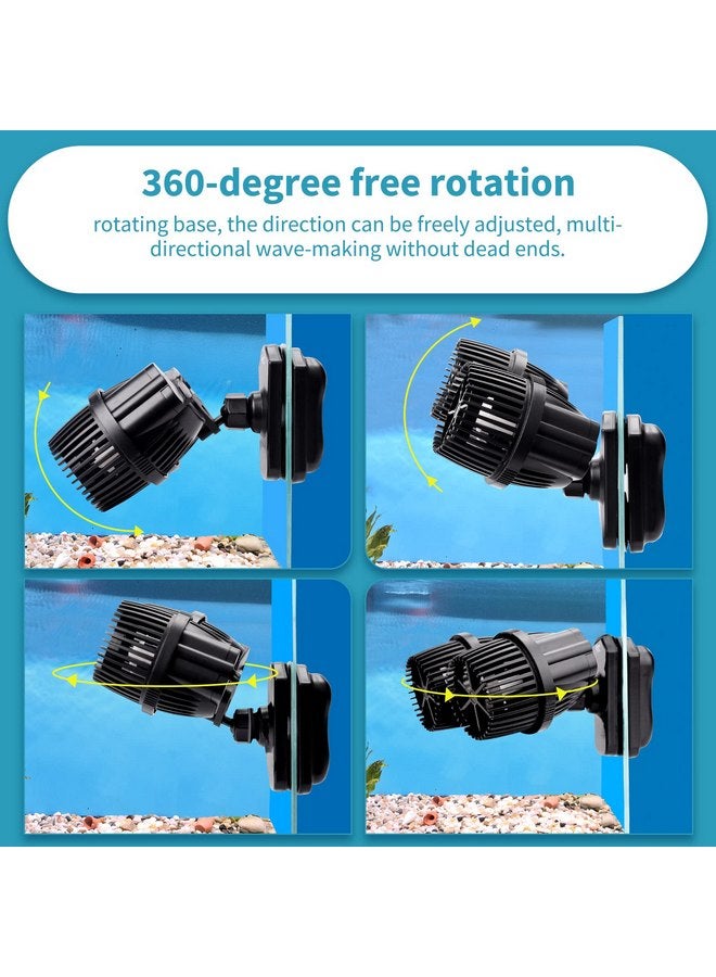 hygger 4200GPH Double Head Aquarium Circulation Pump, Quiet 12W Aquarium Wave Maker, with Strong Magnetic Suction Base, 360°Adjustable Power Head, for 110~240 Gal Tank - Image 3