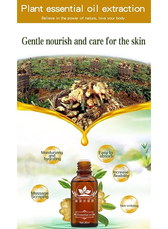 Meifen 3 Pack Lymphatic Drainage Ginger Oil,100% Pure Natural Ginger Massage Oil.-90Ml - Image 4