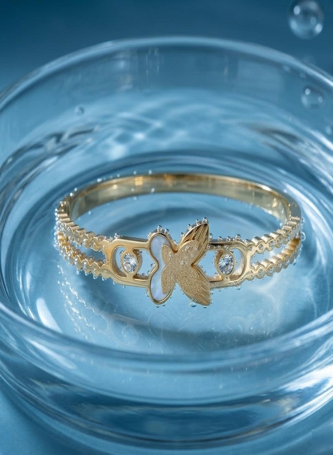 Dbell Trendy Butterfly Bracelet for Women & Girls | Stainless Steel Gold Finish Elegant Bracelet | Fashion & Stylish Accessory - Image 5