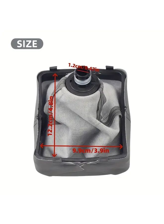 Leather Gear Shift Knob 5 Gears Gaitor Boot For VW Polo 9N 2002 2009 Interior - Image 3